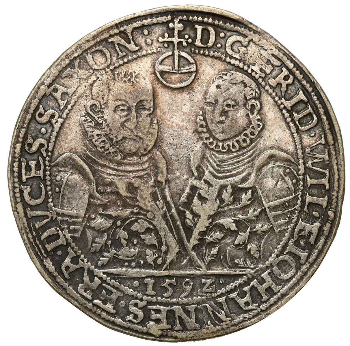 Niemcy, Sachsen-Weimar. Friedrich Wilhelm I i Johann III (1573-1603). Talar 1592, Saalfeld